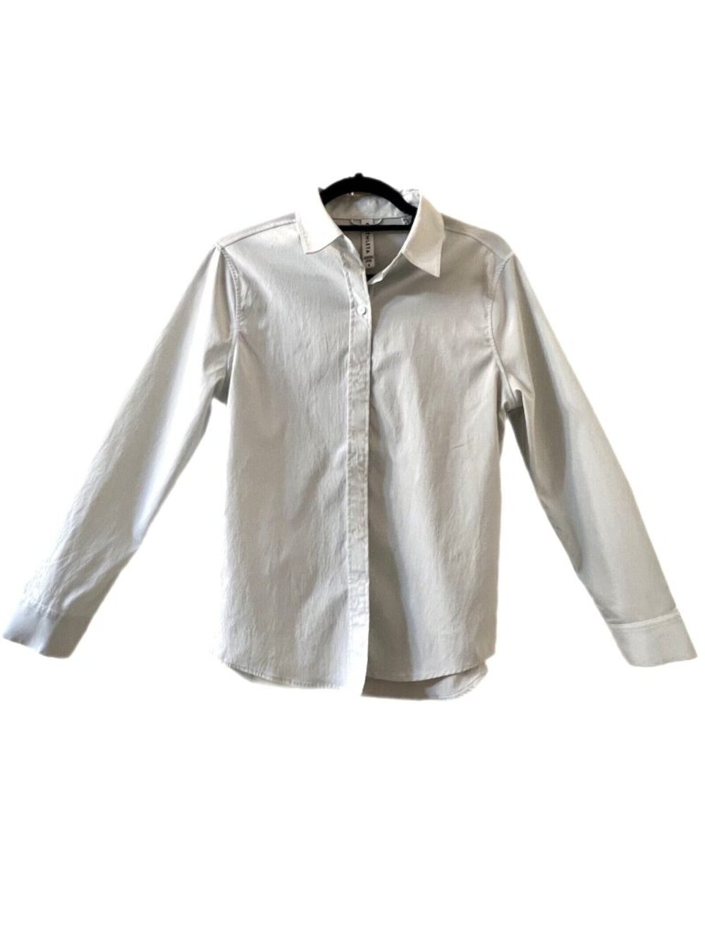 Athleta Mint Green Button Up Shirt S Tailored Long Sleeve Hike Work Camp Outdoor